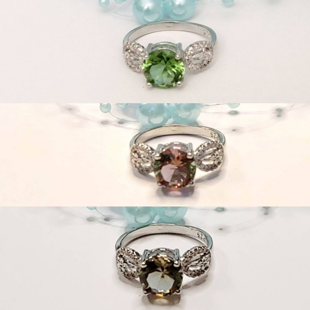 Naturally Color Changing Zultanite Silver Rings